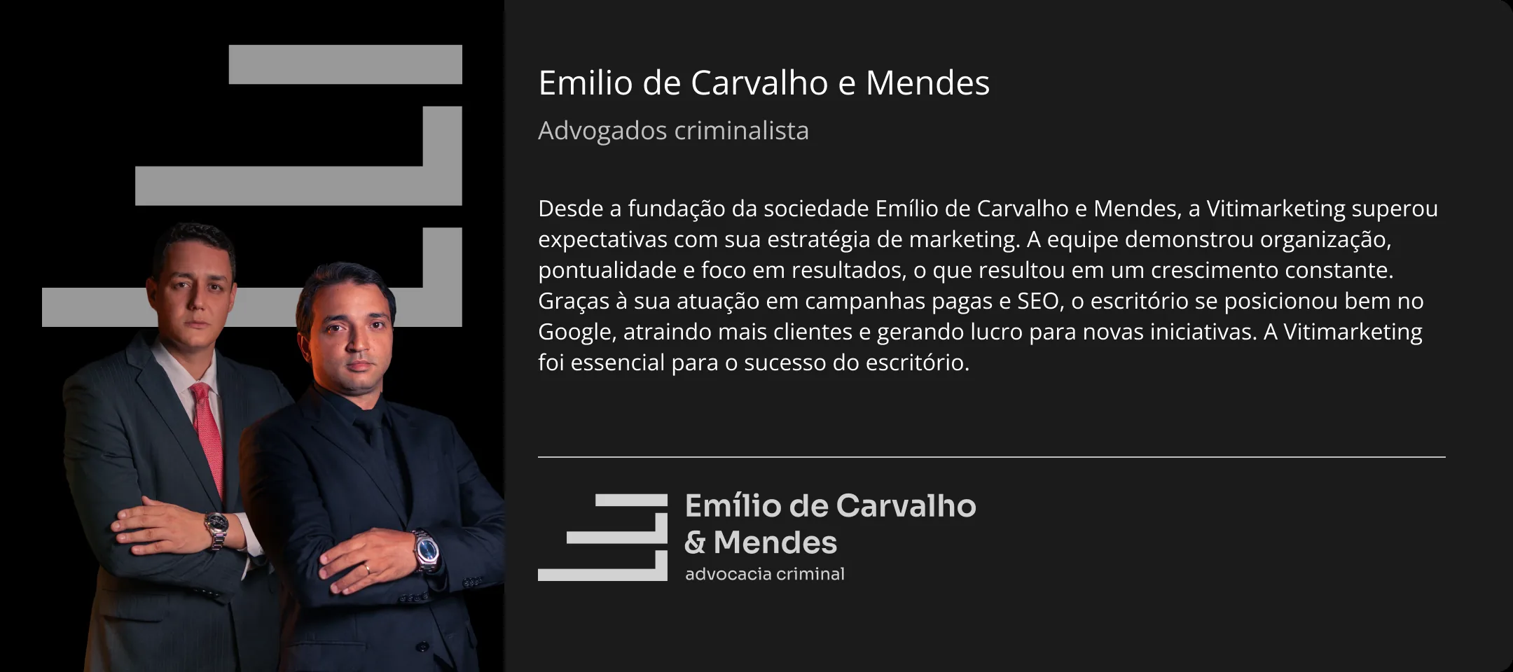 Daiani Rezende — Advocacia e Assessoria Jurídica, cliente Vitimarketing